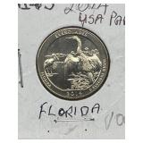 2014s U S A 25 Cents - Florida Parks