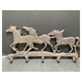 Cast Iron Horse Theme Coat Hook, 19 ' long
