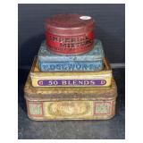 4 Vintage Tobacco/Cigarette Tins - Hudsonï¿½s Bay
