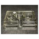 Pressed Glass Inkwell/Desk Organizer