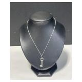 Sterling 925 Silver Key Pendant and Chain