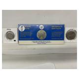 3 Coins- 1993 U S A Half Dollar, 1940 Cdn Nickel,