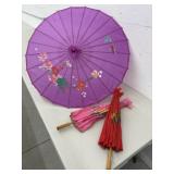 3 Wood Framed Parasols