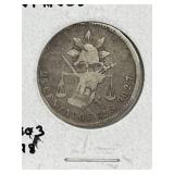 1877 Mexico 25 Centavos