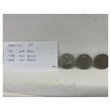 3 Mexico Coins - Dated 1981-1988 As Noted