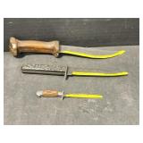 3 Bowie Style Knives -  Imperial USA Black