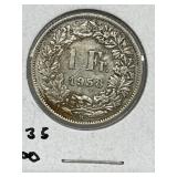 1958 Switz 1 Franc