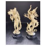 2 Vintage Depositato Oriental Figurines