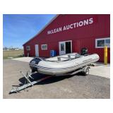 HYDRO FORCE RIDGID INFLATABLE BOAT WITH 15H MERC