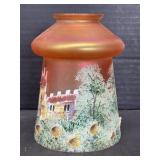 Hand Painted Glass Lampshade 6 ' Tall