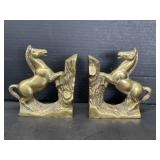 Brass Horse Bookends