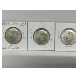 3 X 1964 Us A  50 Cent - Jfk