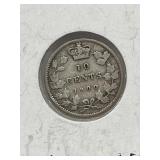 1900 Cdn 10 Cents- Silver