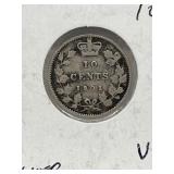 1901 Cdn 10 Cents- Silver