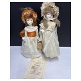 Pair of Porcelain Dolls