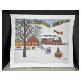 Maud Lewis Decorator Print - Train Through Town