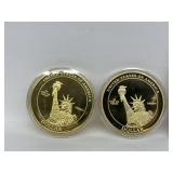 2 X U S A Presidential Replica Coins