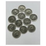 12 X 1867-1967 Rabbit Nickels