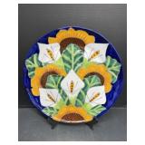 Calla Lily & Sunflower Hand Painted Round