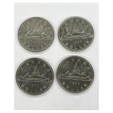 4 X 1980's Cdn $1 Coins