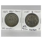 2 X G B 1/2 Crown - 1923 + 1937