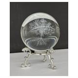 Tree of Life Crystal Ball on Stand