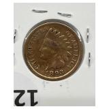 1893 U S A 1 Cent Indian Head - F
