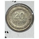 1947 Columbia 20 Centavos