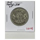 1947 Cdn Silver 50 Cent - Ml