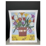 Maud Lewis Decorator Print - Flowers in Red Pot