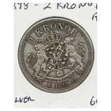 1898 Sweden 2 Kronor