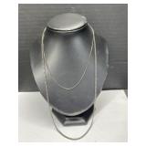 2x Sterling Silver Chain Necklaces 14.6 grams