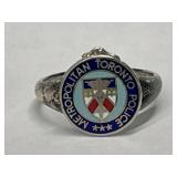 Sterling Metropolitan Toronto Police Ring