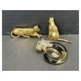 3 Animal Brooches