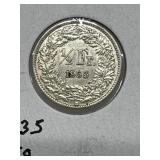 1955 Switz 1/2 Franc