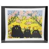 Maud Lewis Decorator Print - Three Black Cats