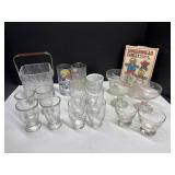 Assorted Glasses, Stemware, Ice Bucket, Cabbage