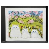 Maud Lewis Decorator Print - Three White Cats