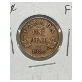 1929 Cdn 1 Cent - F+