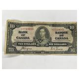 1937 Cdn $10 Banknote