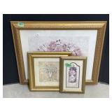 3 Framed Floral Prints