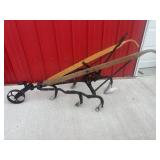 Antique Horse Drawn Plow, 76x 27x29 '