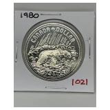 1980 Cdn Silver Dollar