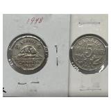 1929, 1926 Cdn 5 Cents