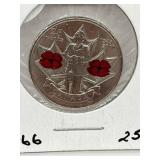 2010 Cdn 25 Cent Coloured