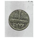 1951 Cdn Comm 5 Cents