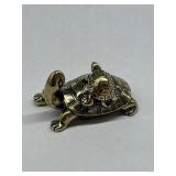 Miniature Brass Statue - Turtle with Baby Turtle