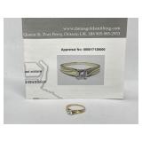14 kt White & Yellow Gold Diamond Ring with