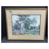 Delphiniums by Keirstead. Framed, 16x19 '