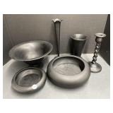 Black Ceramic Centrepiece Bowls, Vases, Candle